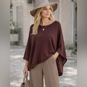 Garnet Hill | Cashmere Ruana Poncho